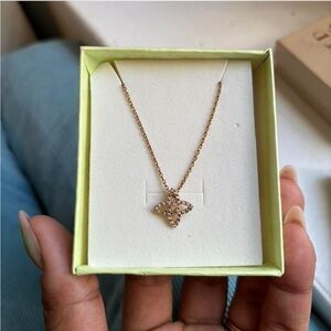 New In Box Elegant Rose Gold Pendant Necklace approx 18 inches